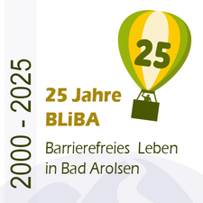 Logo: Jubiläum 25 Jahre BLiBA -Aktion für Barrierefreies Leben in Bad Arolsen