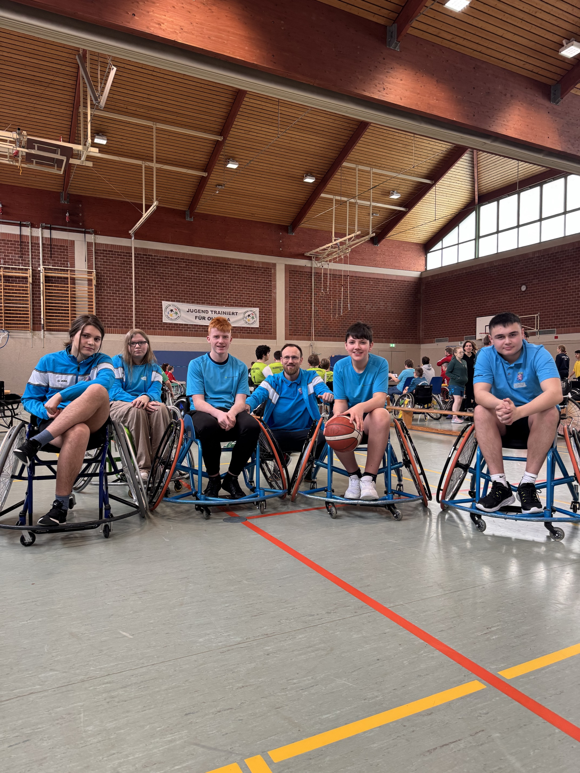 Das Rollstuhlbasketball-Team in Aktion